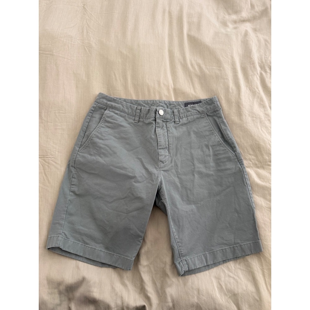 Bonobos Men's Slim Fit Chino Shorts 33‎ Green 9" Inseam Stretch Cotton